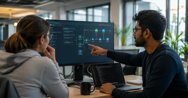 AI and DevOps convergence in India 2026 — engineer working with automation tools
