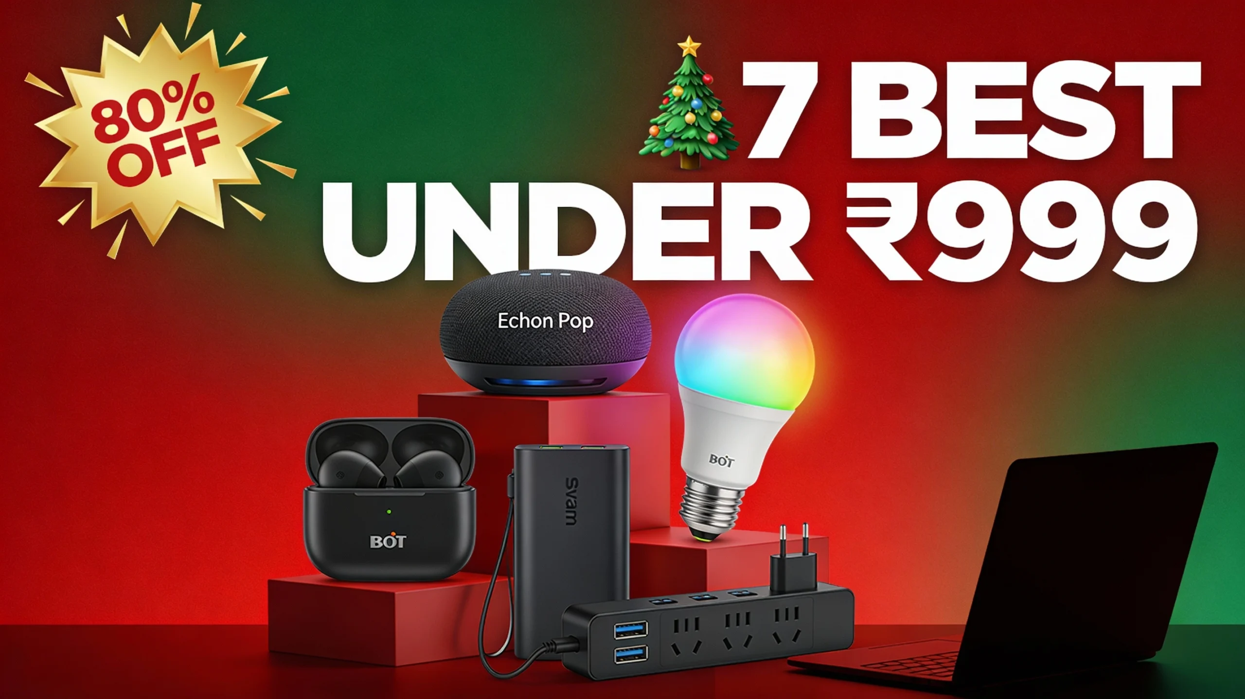 7 Best Amazon Christmas Tech Deals Under ₹999 (Live Now!)