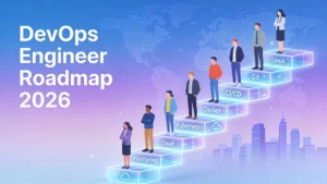 DevOps-engineer-roadmap-2026-illustrated-as-a-digital-staircase-with-tools-like-Linux-Git-Docker-Kubernetes-and-cloud-for-a-global-audience.