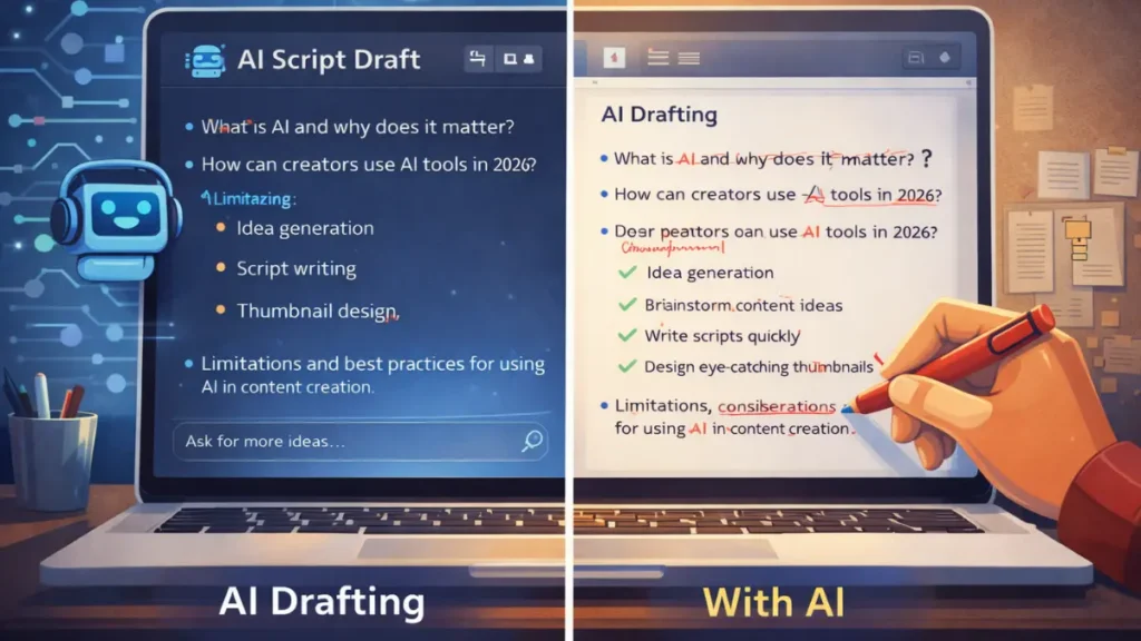 AI writing tools for content creators and script writing