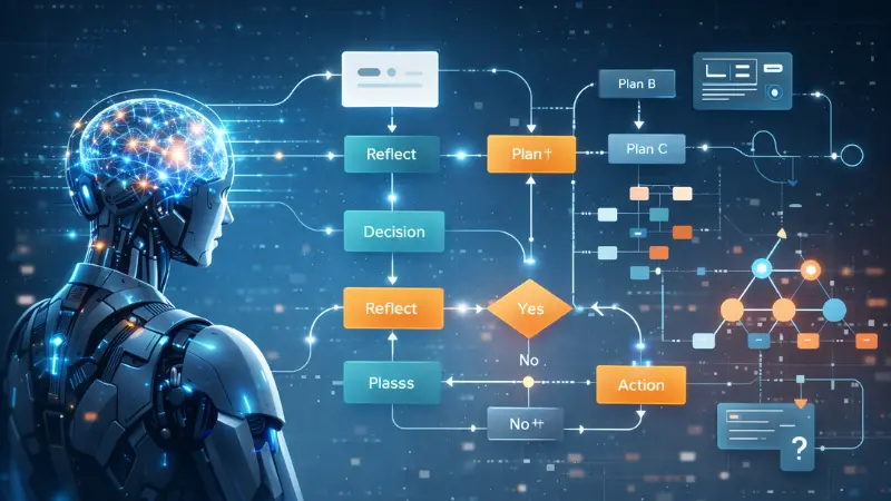 Agentic AI reasoning process showing planning and decision workflows