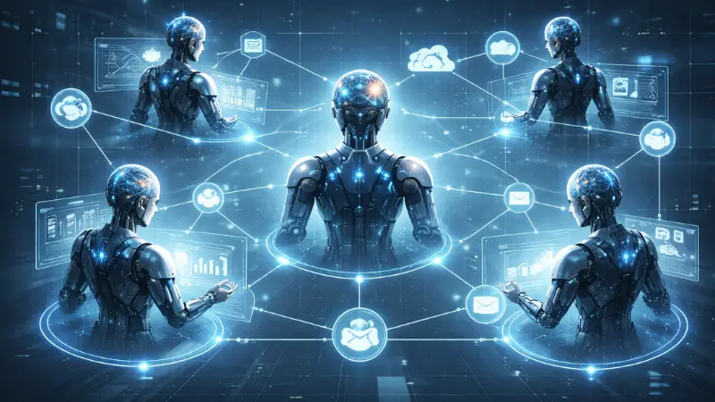 Multi-agent AI systems working together in enterprise environments