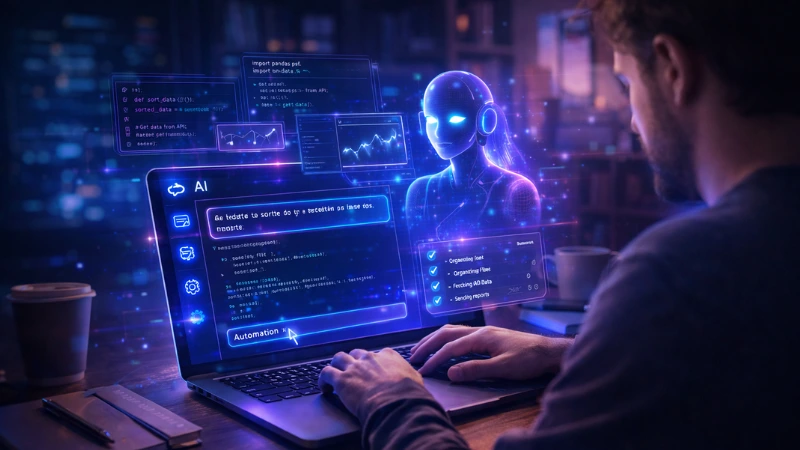 Perchance AI image generator creating realistic artwork from a text prompt on a laptop with a modern AI interface overlay