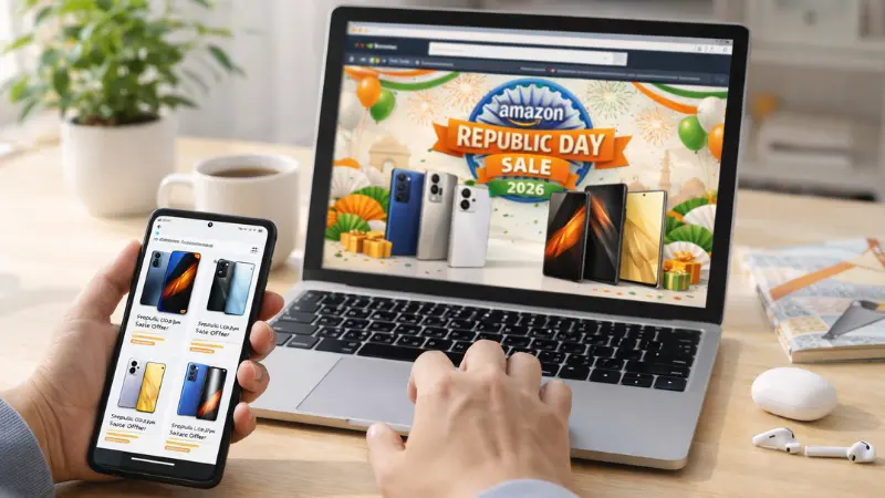 Shopping smartphones during Amazon Republic Day Sale 2026