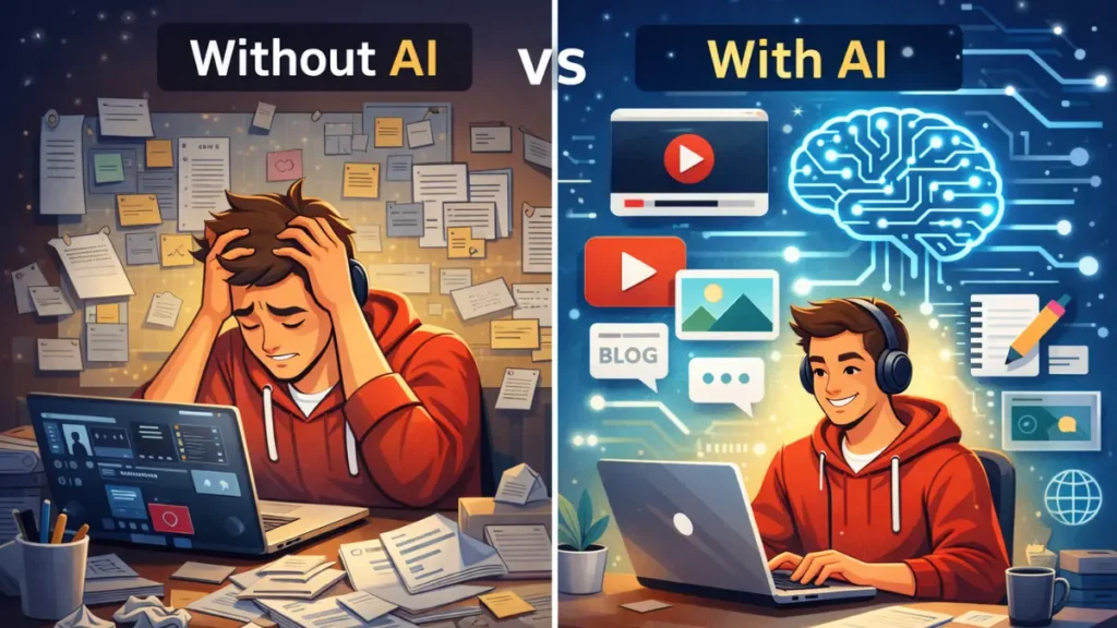 AI tools for content creators improving productivity in 2026