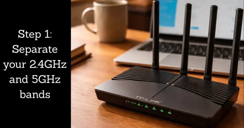 WiFi router setup for smart home automation without hub — separating 2.4GHz and 5GHz bands on TP-Link router India