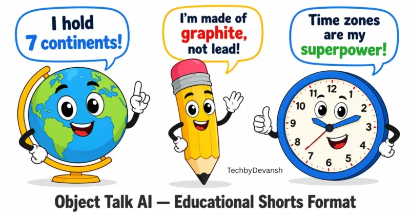 Object Talk AI animated video example showing talking objects for kids education