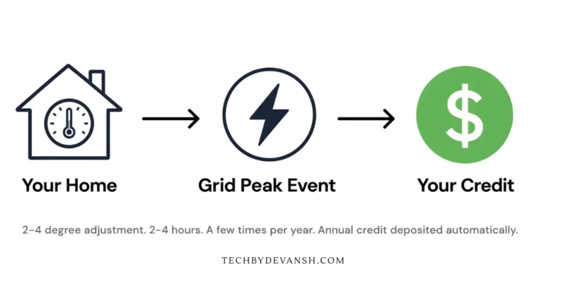 how smart thermostat demand response works utility grid peak hours explained