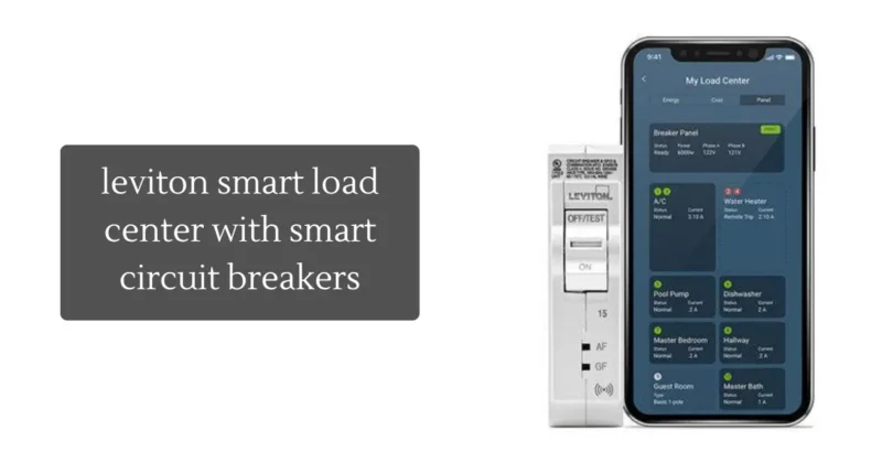 leviton smart load center with smart circuit breakers installed