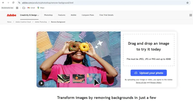 Adobe Photoshop AI Remove Background feature