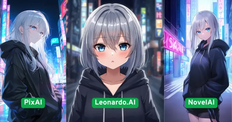 Character consistency comparison across AI anime generators