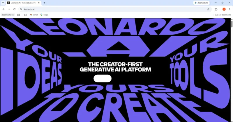 Leonardo AI image generation dashboard