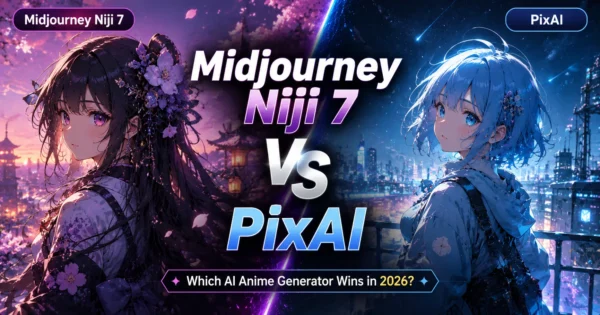 Midjourney Niji 7 vs PixAI AI anime generator comparison