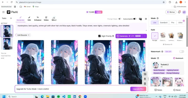 Anime image generated using PixAI
