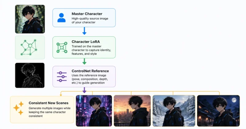 how to keep AI anime characters consistent